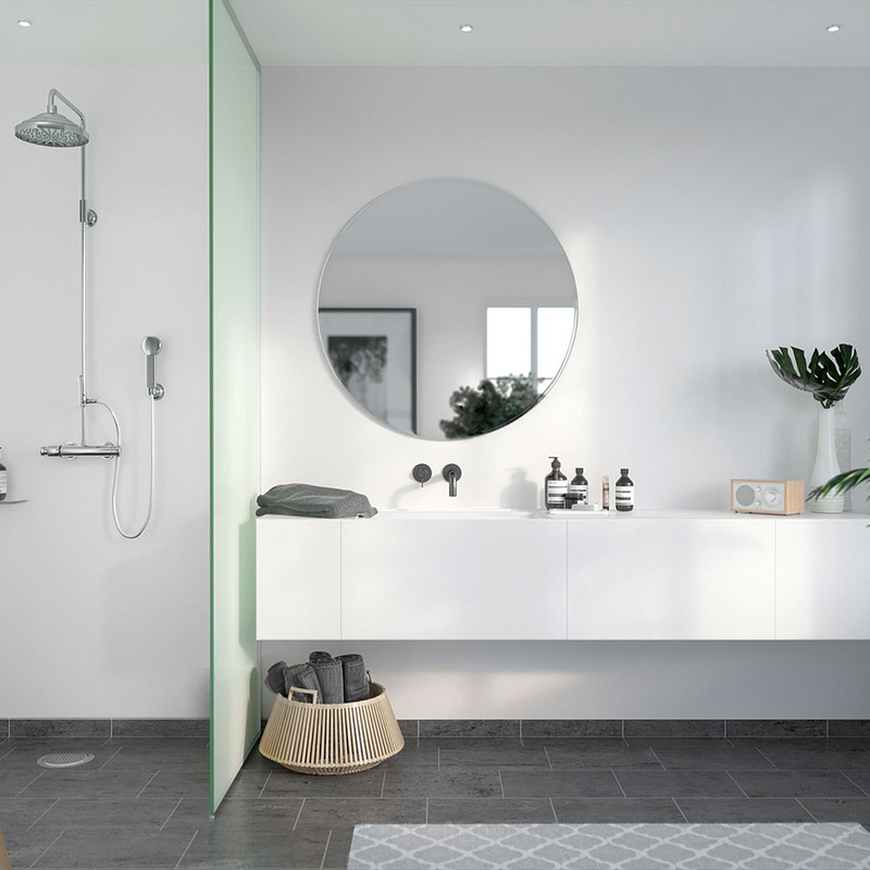 Fibo Våtrumsskiva Marcato Utan Fräsning Fibo Rhodos White Silke, 11x620x2400 Mm