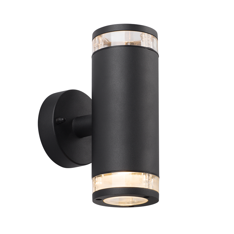 Nordlux Fasadlampa Birk Double Svart  Fasad (utomhus), Klass 1 (jordkontakt)