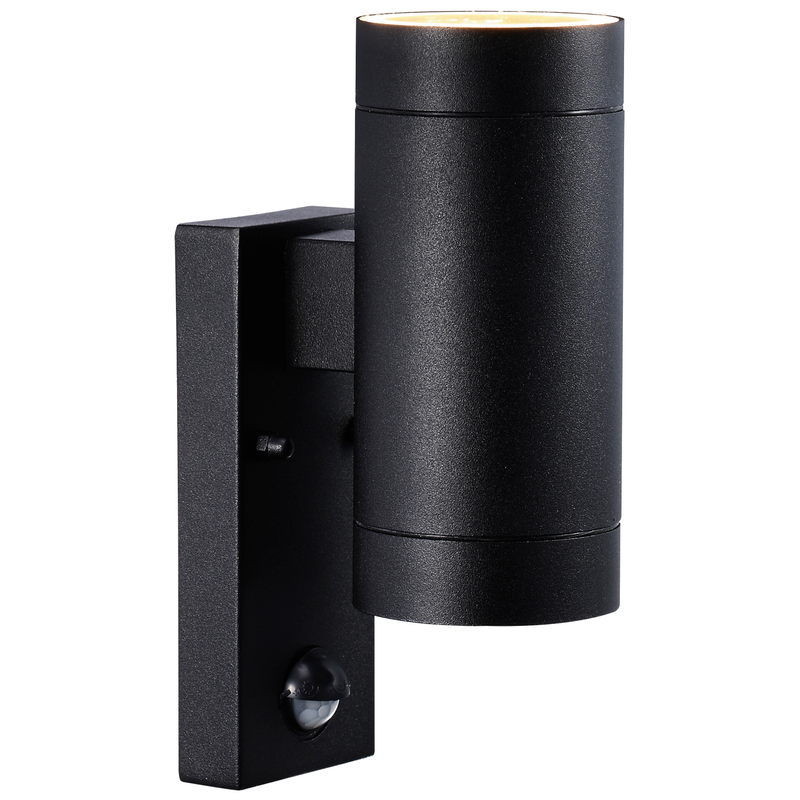 Nordlux Fasadlampa Tin Maxi Double Sensor Svart  Glas, Fasad (utomhus)