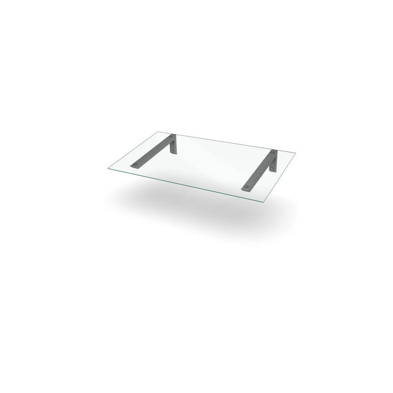 Designtak Entrétak Easy Collection Bold Small  1500 Mm, Silver, Klart Glas