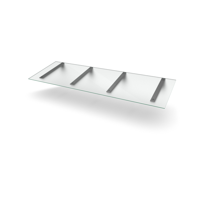 Designtak Entrétak Easy Collection Bold Small  2500 Mm, Silver, Frostat Glas