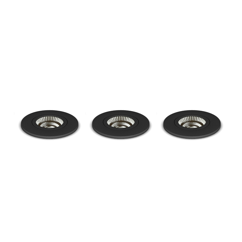 Designtak Spotlights  Svart, 3-pack
