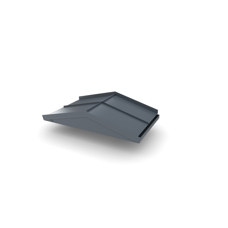Designtak Entrétak Angled  1600 Mm, Grafitgrå (ral:7016), Vita Spotlights, Vitt Undertak