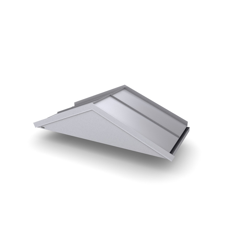 Designtak Entrétak Angled  2100 Mm, Grå (ral:7038), Silver Spotlights, Vitt Undertak