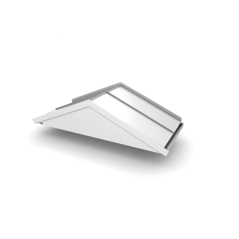Designtak Entrétak Angled  2100 Mm, Varmvit (ral:9010), Vita Spotlights, Vitt Undertak