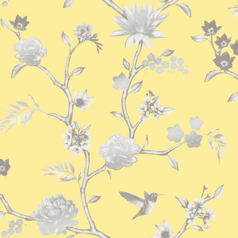 Decor Maison Tapet Belle Non Woven Modern Blommig 012 Decor Maison Gul/grå
