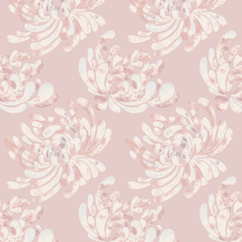 Fiona Tapet Nordic Compositions Non Woven Modern Stormönstrad 028  Rosa/vit