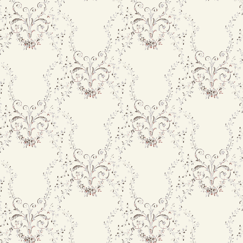 Fiona Tapet Heritage Non Woven Retro Småmönstrad Belle Époque 037  Beige