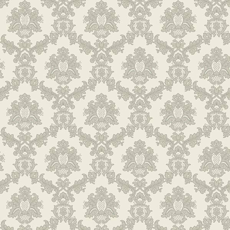 Fiona Tapet Living@home Bygg Papper Klassisk Medaljong Damask  Grå