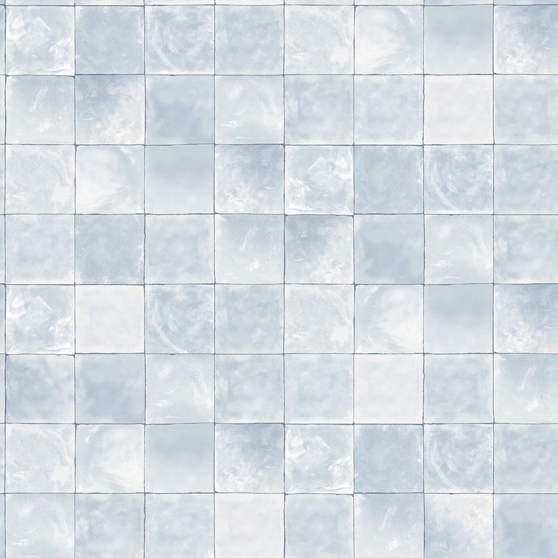 Galerie Wallcoverings Tapet Evergreen Aqua Tile Galerie Ljusblå