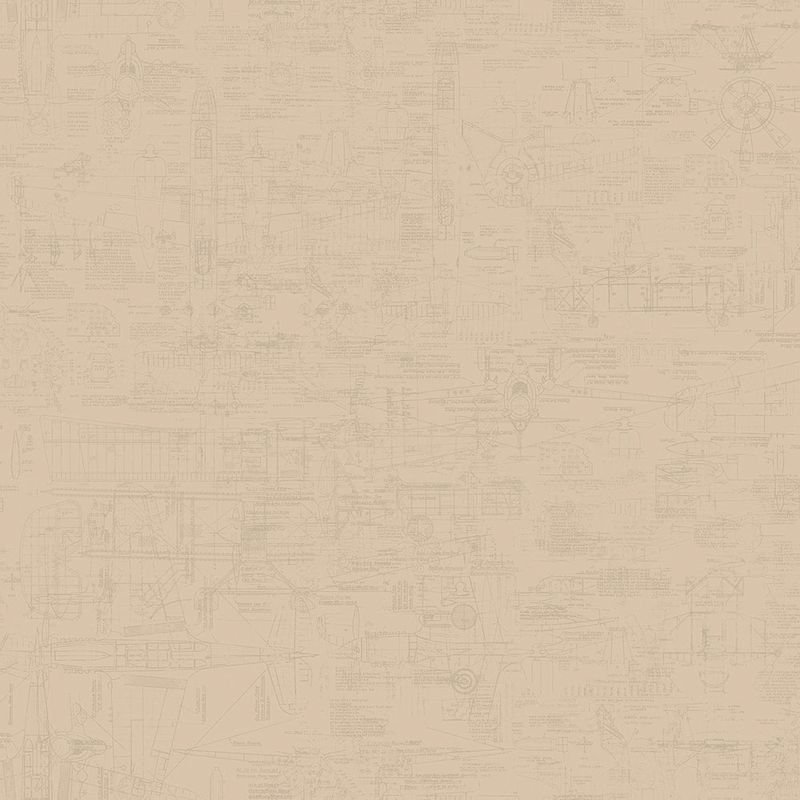 Galerie Wallcoverings Tapet Nostalchic C Blueprint Galerie Gul/guld