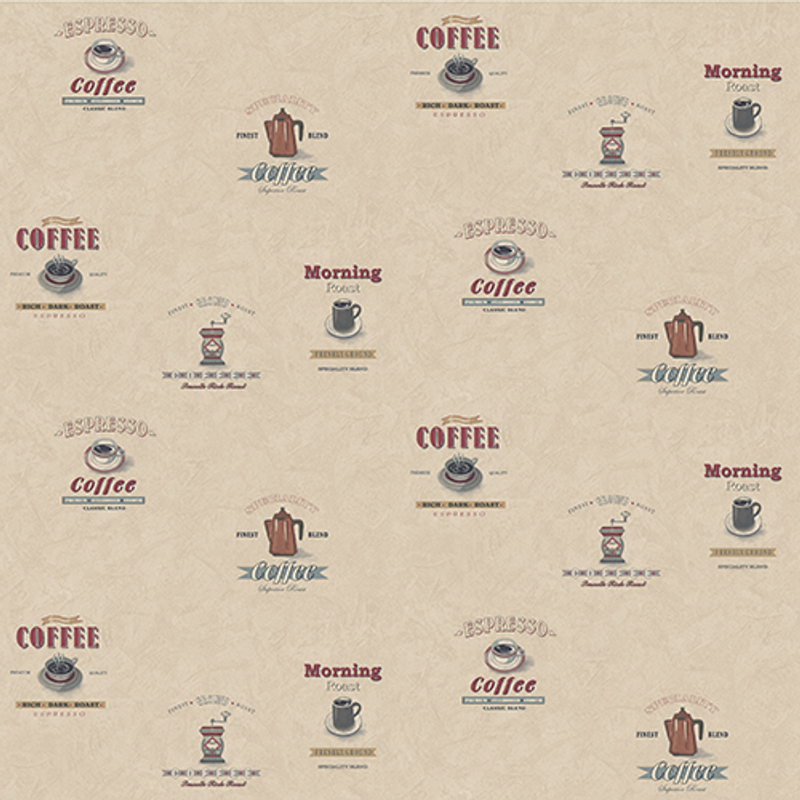 Galerie Wallcoverings Tapet Kitchen Moments B Java Galerie Taupe/navy/röd