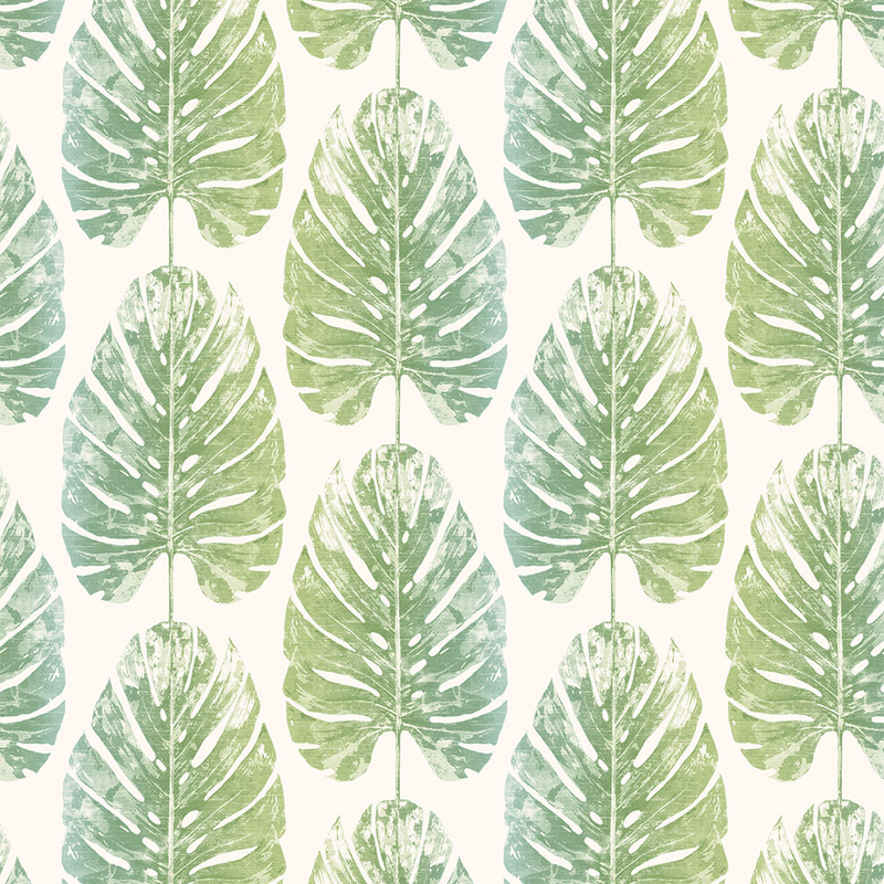 Galerie Wallcoverings Tapet Evergreen Leaf Stripe Galerie Grön/turkos