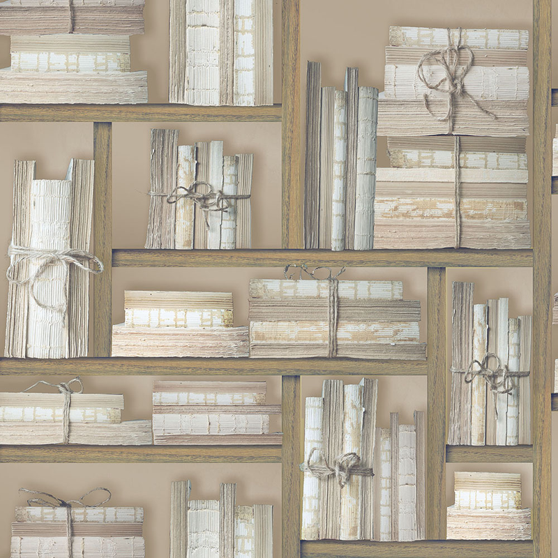 Galerie Wallcoverings Tapet Nostalchic C Natural Books Galerie Ljusbrun