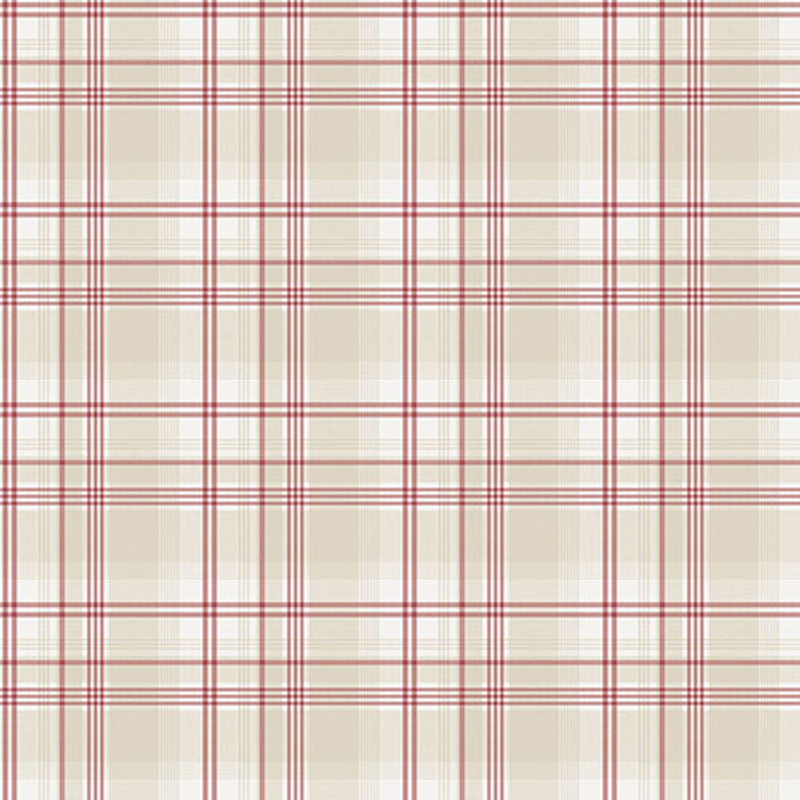 Galerie Wallcoverings Tapet Kitchen Moments B Plaid Galerie Lt. Taupe/röd