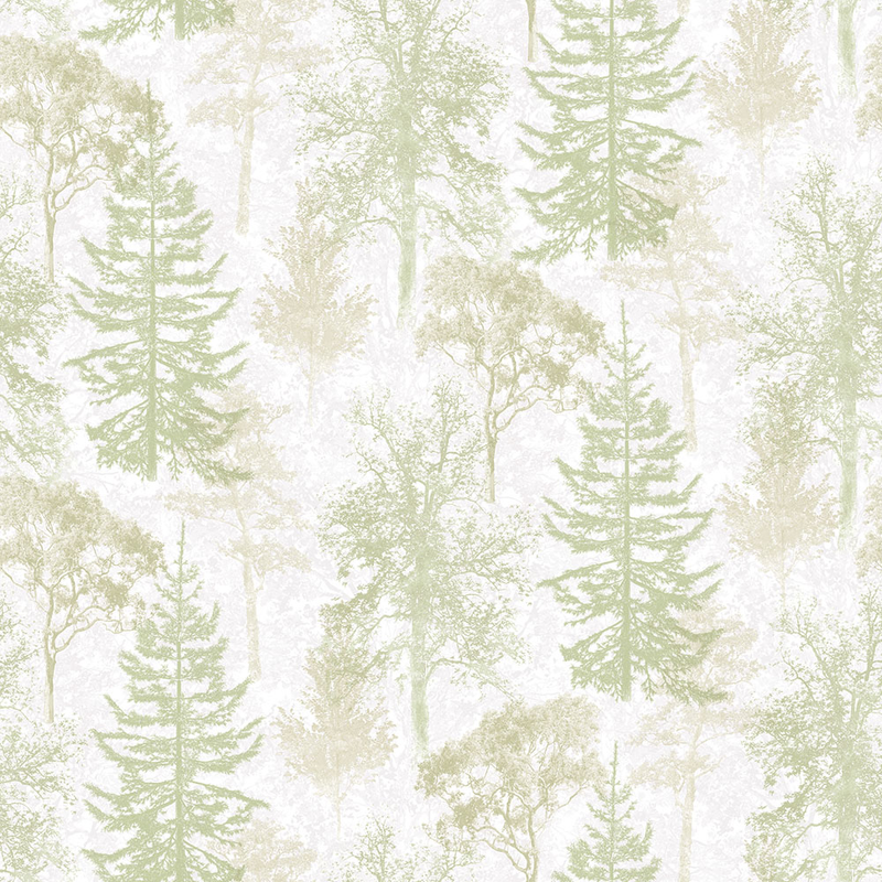 Galerie Wallcoverings Tapet Evergreen Trees Galerie Grön/beige/mica