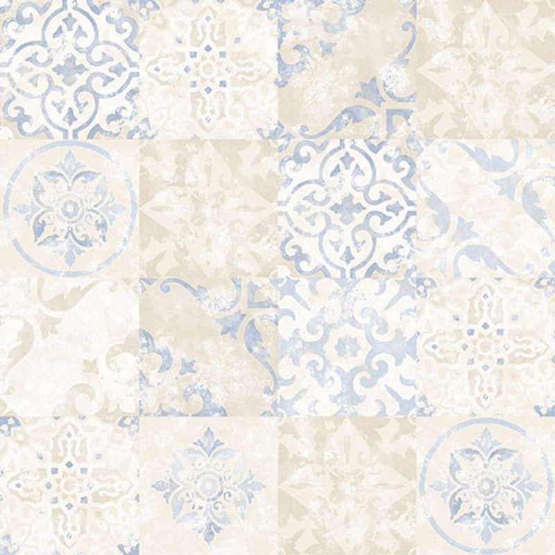 Galerie Wallcoverings Tapet Kitchen Moments B Tumbled Tile Galerie Blå/beige