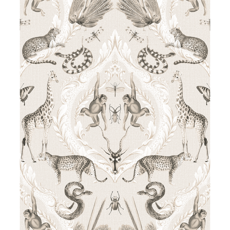 Galerie Wallcoverings Tapet Bazaar Non Woven Djur/natur Rak Galerie Vit/beige