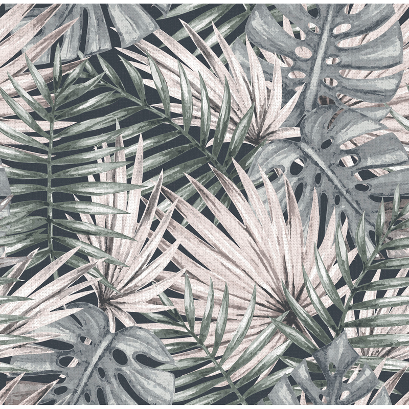 I.c.h. S.l. Tapet Caribbean Non Woven Stormönstrad Fan Palm I.c.h. Grå