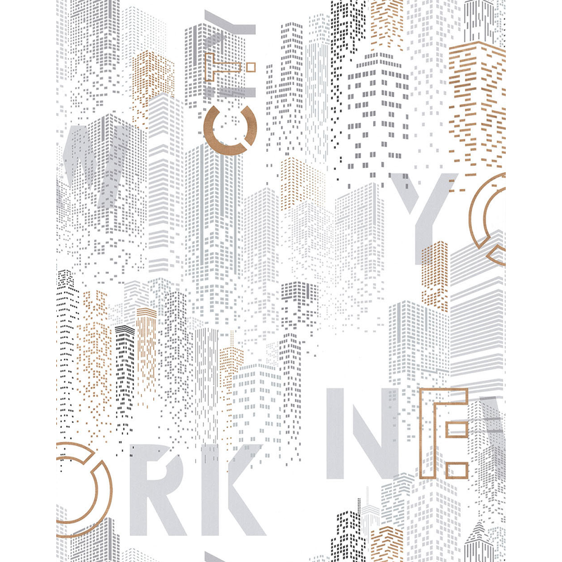 Lutèce Tapet Les Aventures 21 Non Woven Modern City New York City Sce - Lutèce Rose