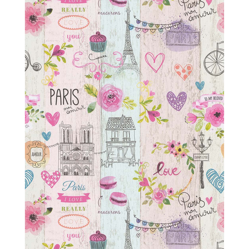 Lutèce Tapet Les Aventures 21 Papper Barn Småmönstrad Paris My Sce - Lutèce Kärlek