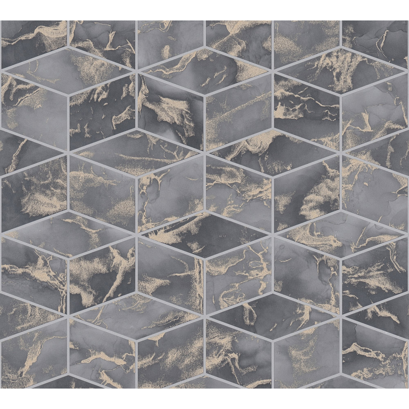 As Creation Tapet Metropolitan Stories Ii Non Woven Rutig B2 As Creation Grå/metallic