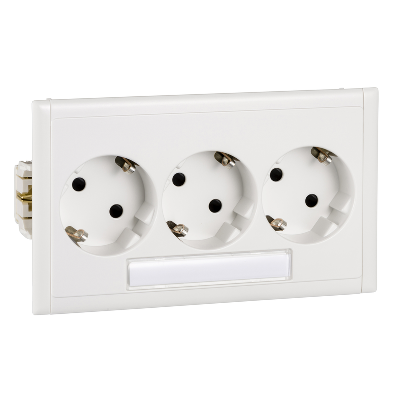 Schneider Masteruttag Thorsman Cyb-ps 3-vägs Push-in  Electric Vit, Ip20, 16 A