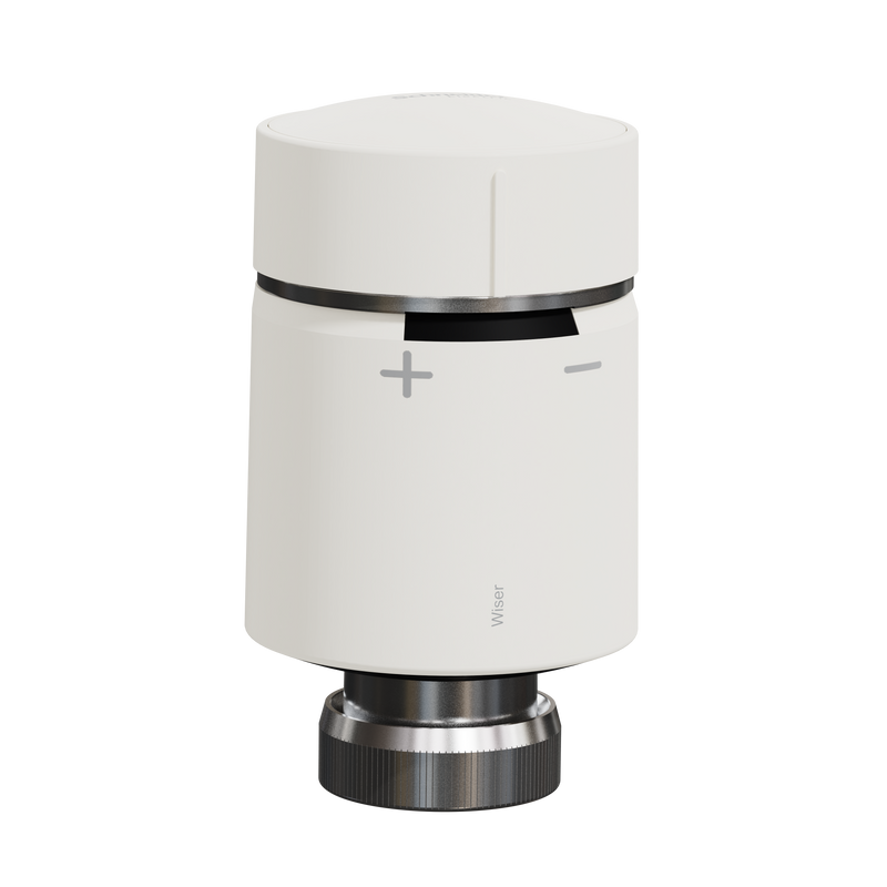 Schneider Smart Radiatortermostat Wiser Zigbee 3.0  Electric För Vattenburen Värme, Appkontrollerad, Vit