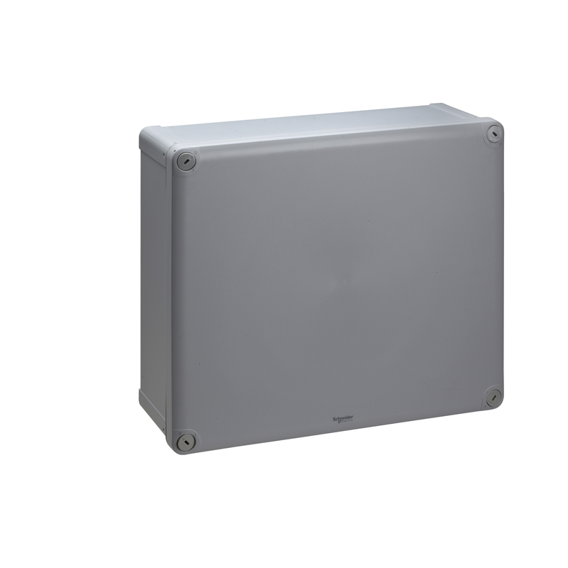Schneider Kopplingsdosa Mureva 342x292x129mm  Electric Utanpåliggande, Skruvlock Utan Genomföringar, Grå (ral 7035), Ip55