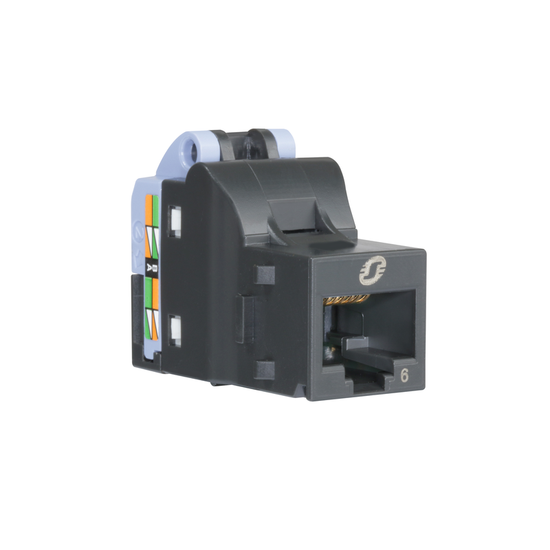 Schneider Modularjack Actassi S-one Dpm Rj45  Electric Kategori 6, Utp, Ljusblå, 250mhz