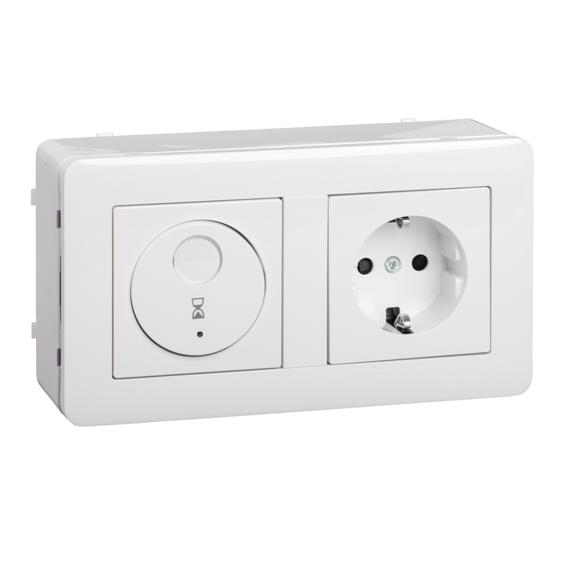 Schneider Timer Exxact Utanpåliggande Elektronisk 2-pol/1-vägsuttag Jordat  Electric 15-8h, Ip21