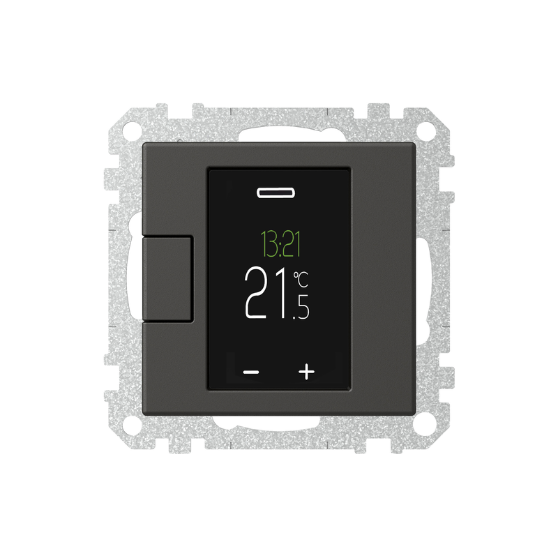 Schneider Termostat Exxact Elektronisk 2-polig Med Programmerbar Touchdisplay  Electric Veckotermostat, Antracit