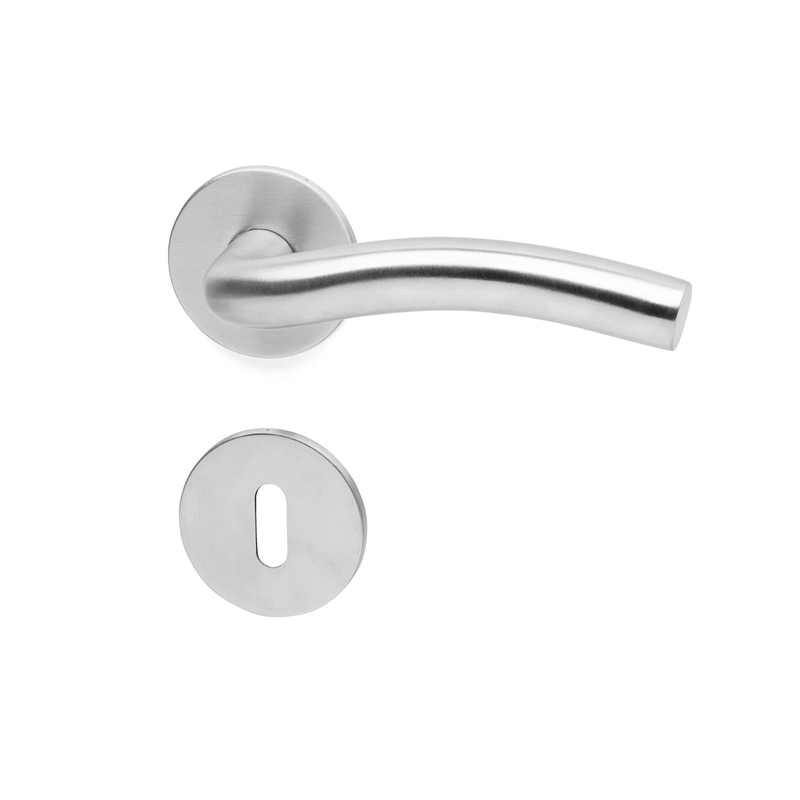 Habo Dörrhandtag Vågformad Inkl. Nyckelskylt Rostfritt  Ø 19 Mm