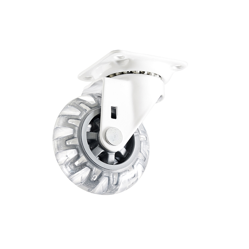 Habo Möbelhjul Med Platta  Vit, 60 Mm
