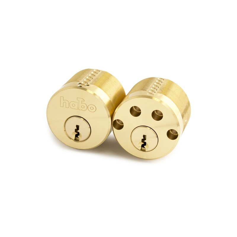 Habo Cylinder Dubbel Rund Mässing 2-pack  Enklare Förpackning