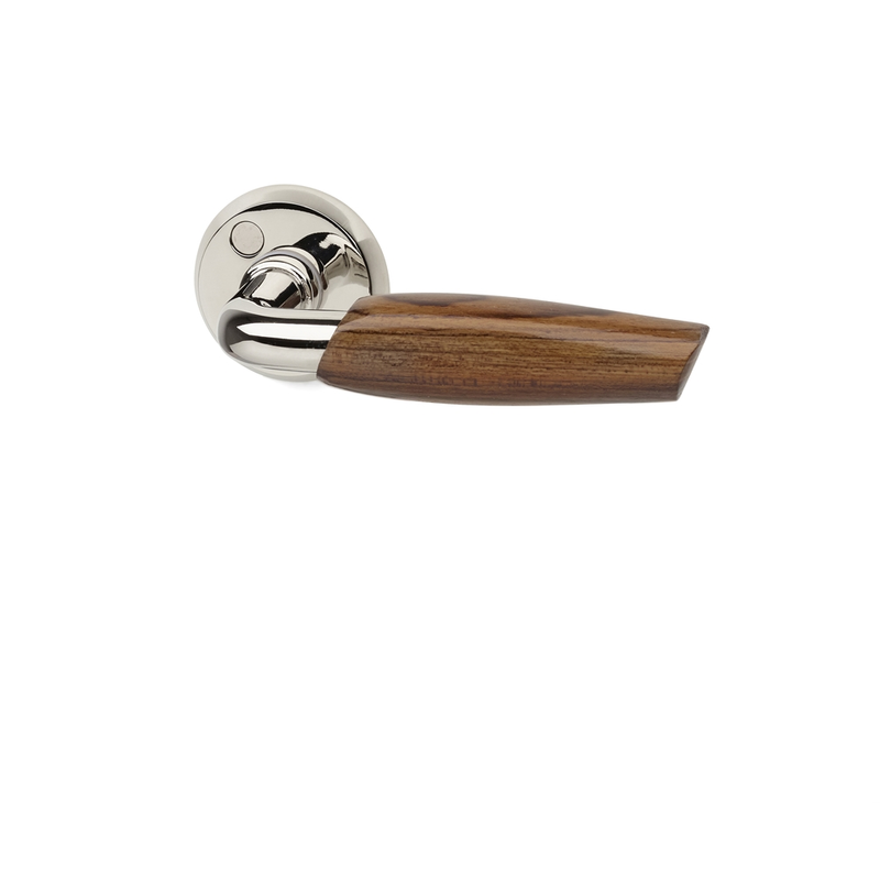 Habo Dörrhandtag Trägrepp  Teak/nickel