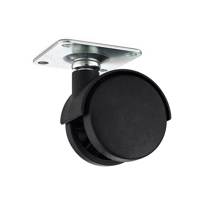 Habo Möbelhjul Med Platta 1440 Svart 4-pack  50 Mm