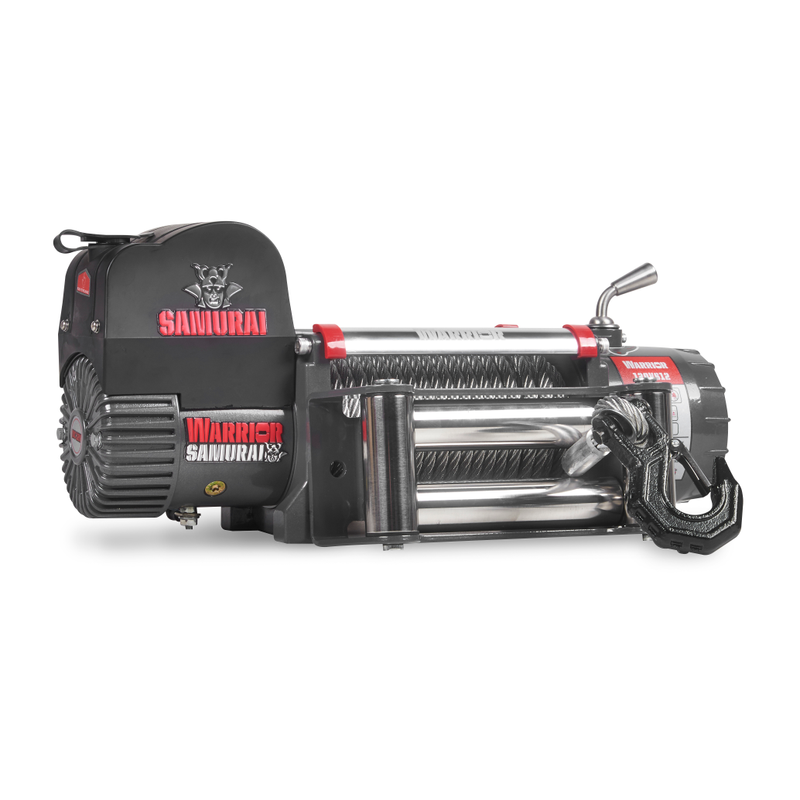 Warrior Winches Vinsch Samurai Premium 12000lb Stålvajer Warrior Winches 12v
