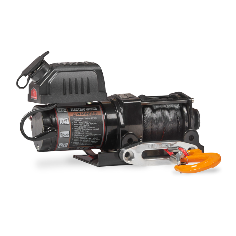 Warrior Winches Vinsch Ninja Amortek Syntetvajer 2000lb Warrior Winches 24v