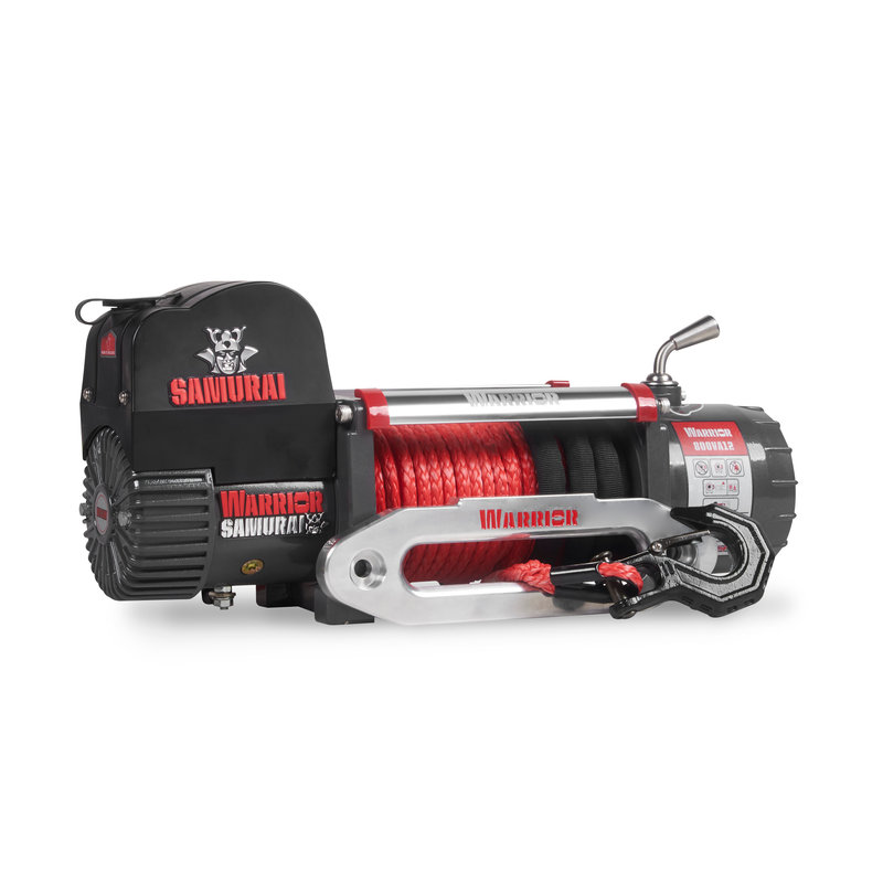Warrior Winches Vinsch Samurai Premium 8000lb Armortek Syntetvajer Warrior Winches 12v