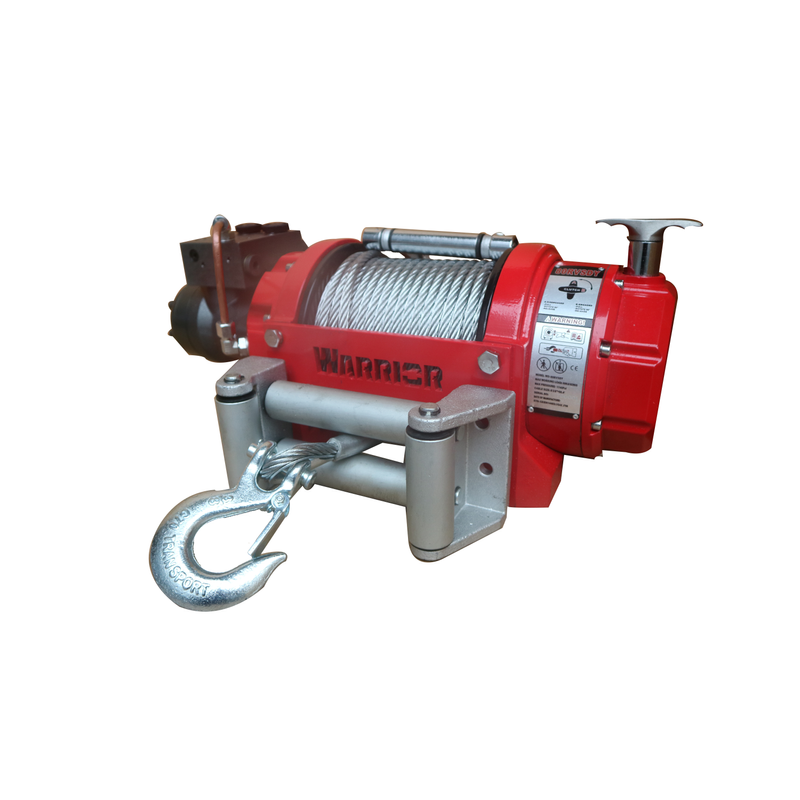 Warrior Winches Hydralisk Vinsch 8000lb En - Stålvajer Warrior Winches Normal Trumma