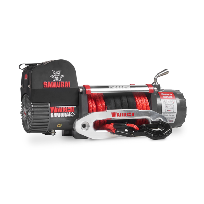 Warrior Winches Vinsch Samurai Premium 9500lb Armortek Syntetvajer Warrior Winches 12v