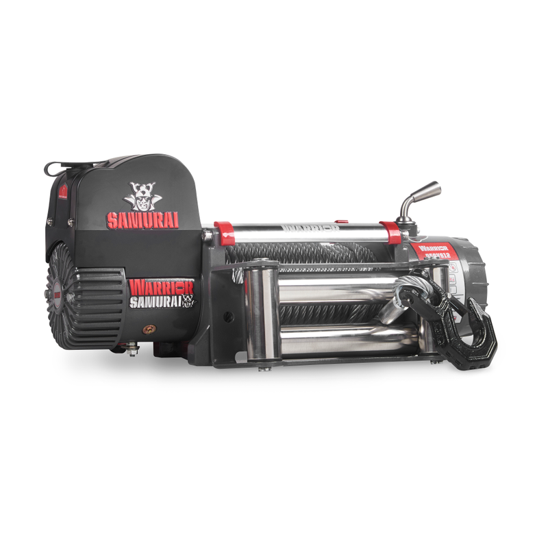 Warrior Winches Vinsch Samurai Premium 9500lb Stålvajer Warrior Winches 12v