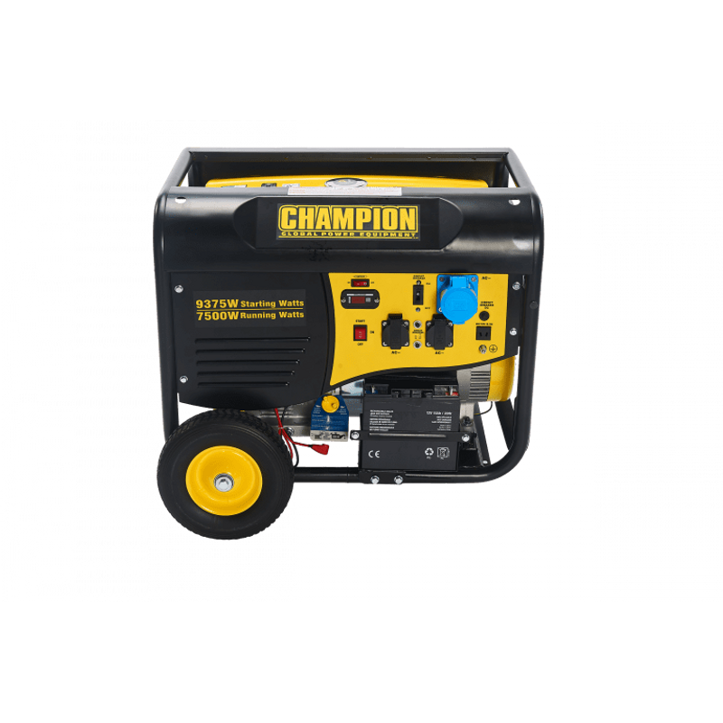 Champion Generators Bensinelverk 8000w Champion Generators 1 X 230v 32a / 2 X 230v 16a, Dragsnöre,elektrisk,fjärrkontroll