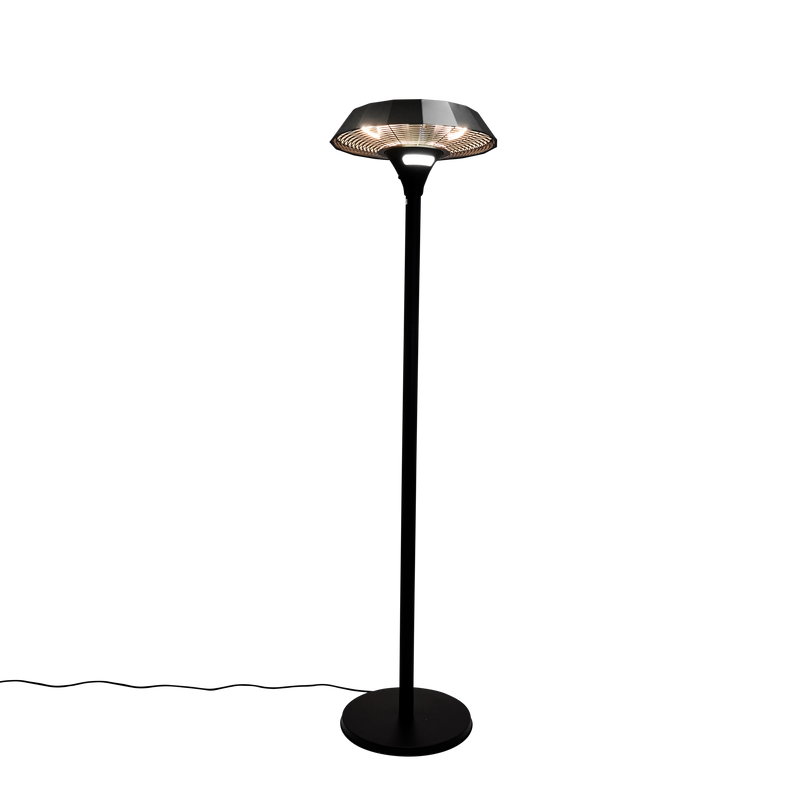Hortus Terrassvärmare Golvmodell 2000w Svart 193 Cm Rund Ufo Hortus