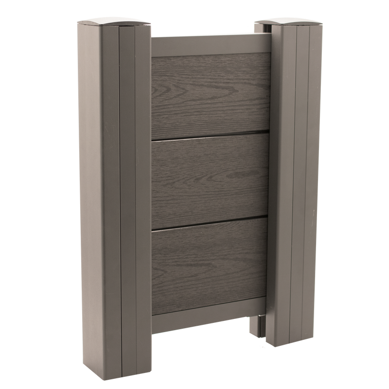 Hortus Staketset Tilläggsmodul Komposit Spontad Profil Trälook Premium Lucca 121,3 Cm Hortus Antracitgrå, 6 Cm