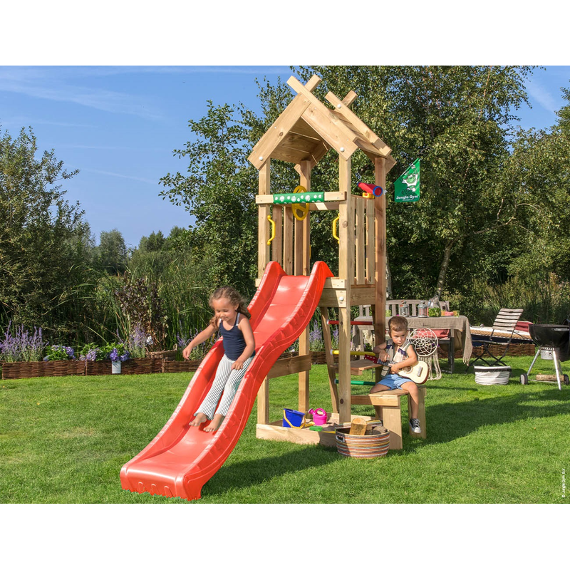 Jungle Gym Lektorn Komplett Totem  Röd Rutschkana