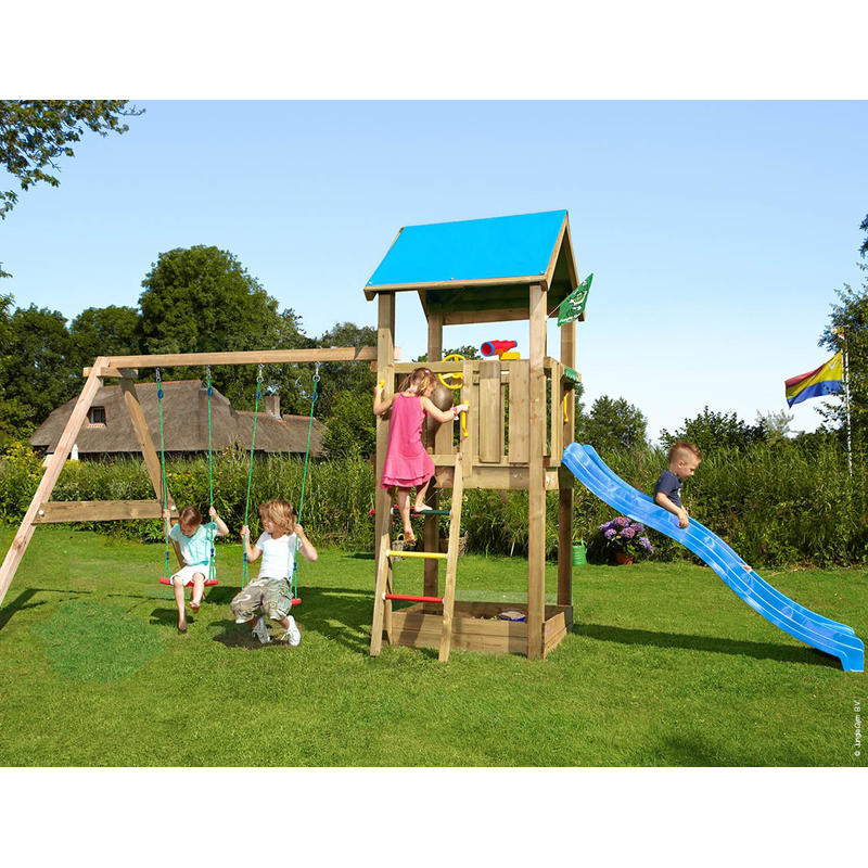 Jungle Gym Lektorn Komplett Castle  Swing Modul X'tra Och Rutschkana