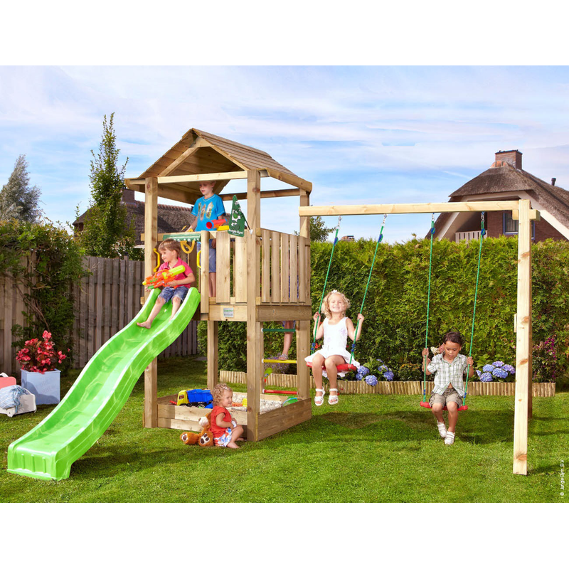 Jungle Gym Lektorn Komplett House  Swing Modul X'tra Och Rutschkana
