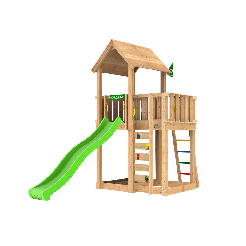 Jungle Gym Lektorn Komplett Mansion 2.1  Grön Rutschkana